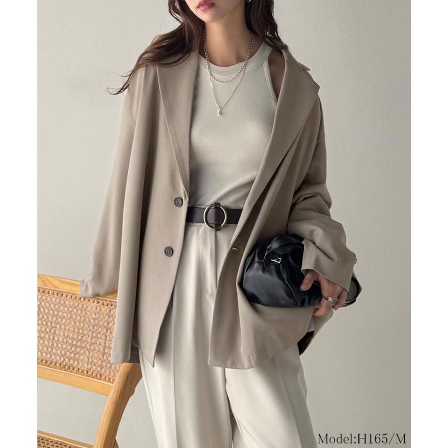 【 クラシカルエルフ classical elf 】 アウター レディース 秋 ジャケット ゆるシルエット テーラードジャケット セットアップ可能 お出かけ ゆるっと | classicalelf | 12