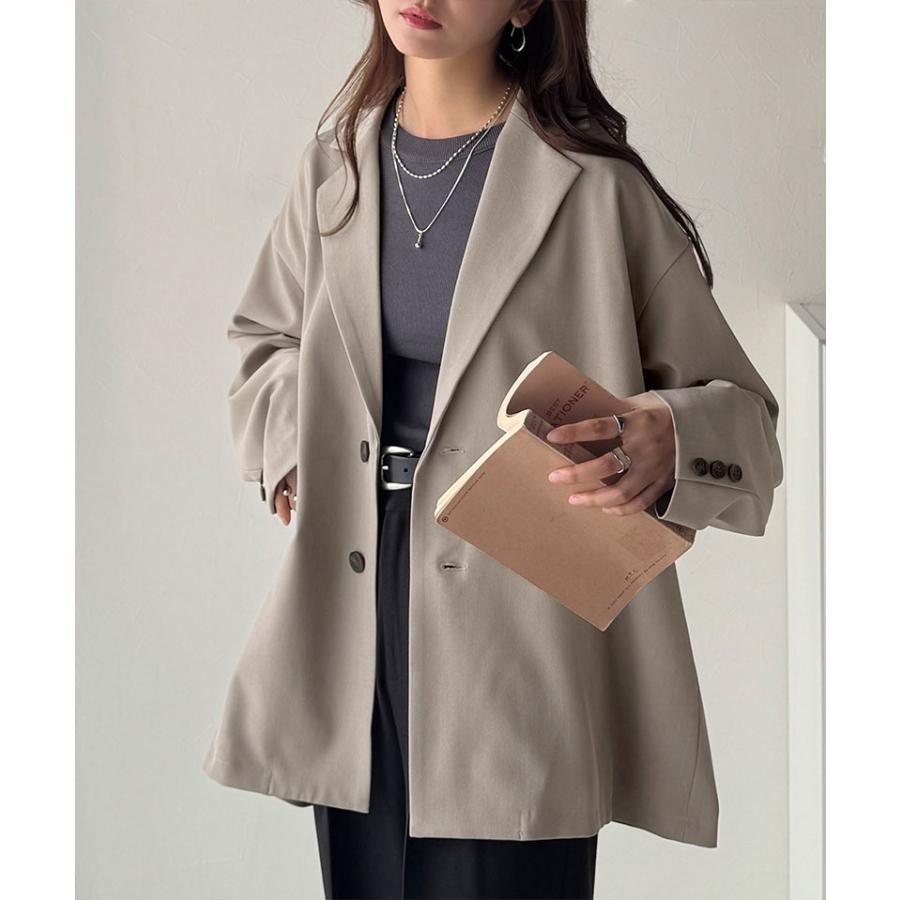 【 クラシカルエルフ classical elf 】 アウター レディース 秋 ジャケット ゆるシルエット テーラードジャケット セットアップ可能 お出かけ ゆるっと | classicalelf | 13