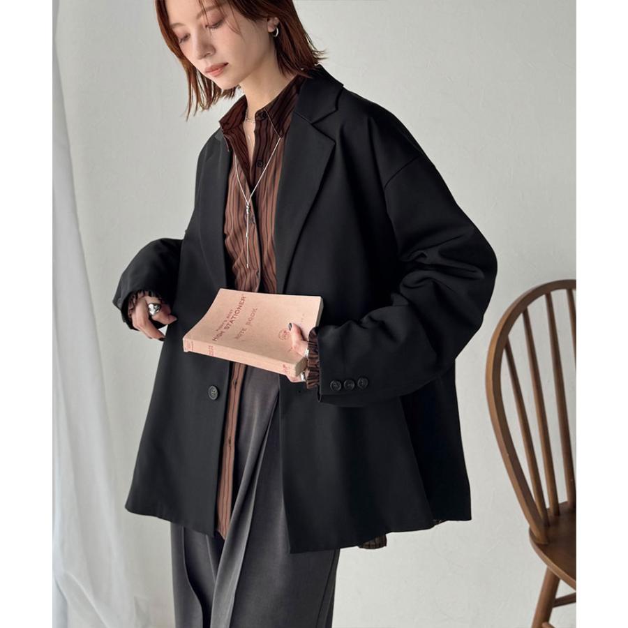 【 クラシカルエルフ classical elf 】 アウター レディース 秋 ジャケット ゆるシルエット テーラードジャケット セットアップ可能 お出かけ ゆるっと | classicalelf | 03