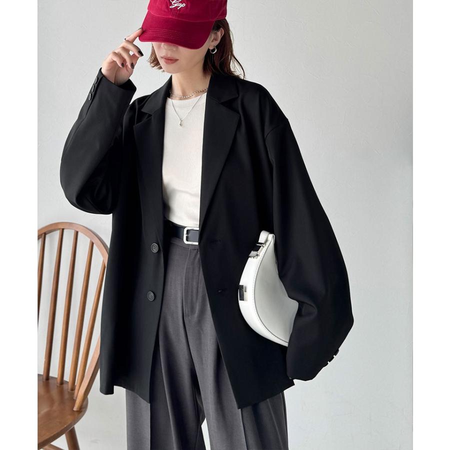 【 クラシカルエルフ classical elf 】 アウター レディース 秋 ジャケット ゆるシルエット テーラードジャケット セットアップ可能 お出かけ ゆるっと | classicalelf | 04