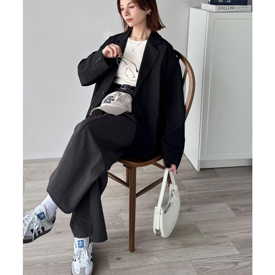 【 クラシカルエルフ classical elf 】 アウター レディース 秋 ジャケット ゆるシルエット テーラードジャケット セットアップ可能 お出かけ ゆるっと | classicalelf | 05