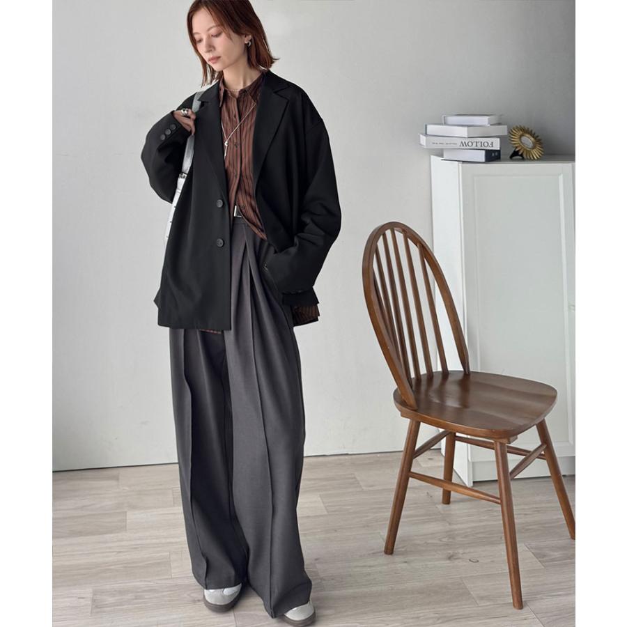 【 クラシカルエルフ classical elf 】 アウター レディース 秋 ジャケット ゆるシルエット テーラードジャケット セットアップ可能 お出かけ ゆるっと | classicalelf | 06