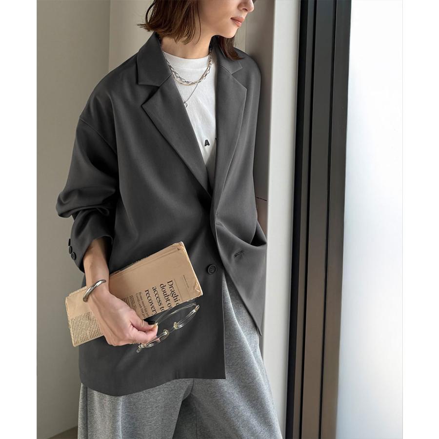 【 クラシカルエルフ classical elf 】 アウター レディース 秋 ジャケット ゆるシルエット テーラードジャケット セットアップ可能 お出かけ ゆるっと | classicalelf | 09