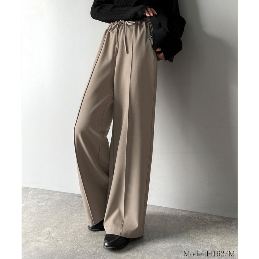 【 クラシカルエルフ classical elf 】 レディース ボトムス 秋 パンツ 快適 上品 センター パイピング イージーパンツ セットアップ可能 ウエスト ゴム | classicalelf | 12