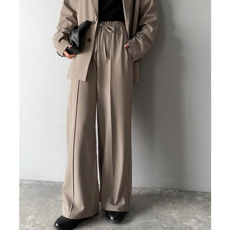 【 クラシカルエルフ classical elf 】 レディース ボトムス 秋 パンツ 快適 上品 センター パイピング イージーパンツ セットアップ可能 ウエスト ゴム | classicalelf | 13