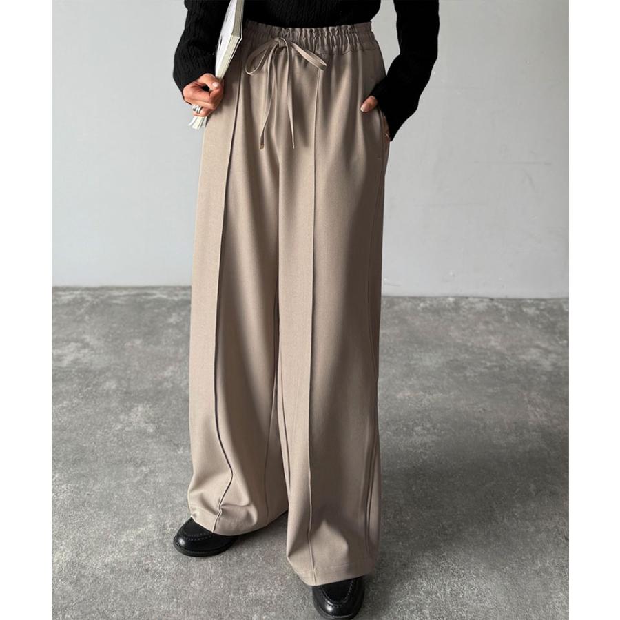 【 クラシカルエルフ classical elf 】 レディース ボトムス 秋 パンツ 快適 上品 センター パイピング イージーパンツ セットアップ可能 ウエスト ゴム | classicalelf | 14