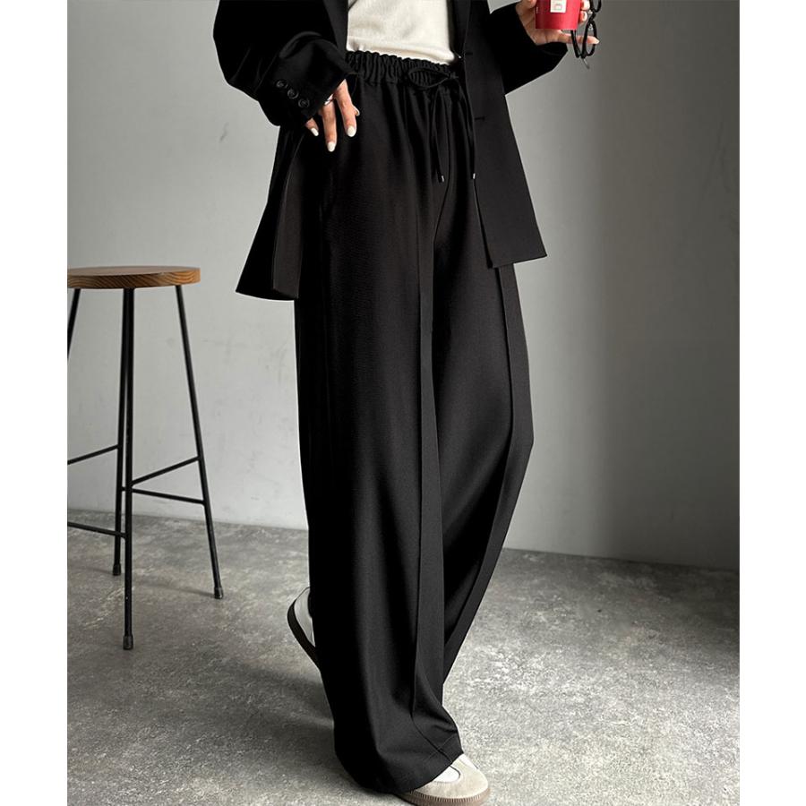 【 クラシカルエルフ classical elf 】 レディース ボトムス 秋 パンツ 快適 上品 センター パイピング イージーパンツ セットアップ可能 ウエスト ゴム | classicalelf | 03