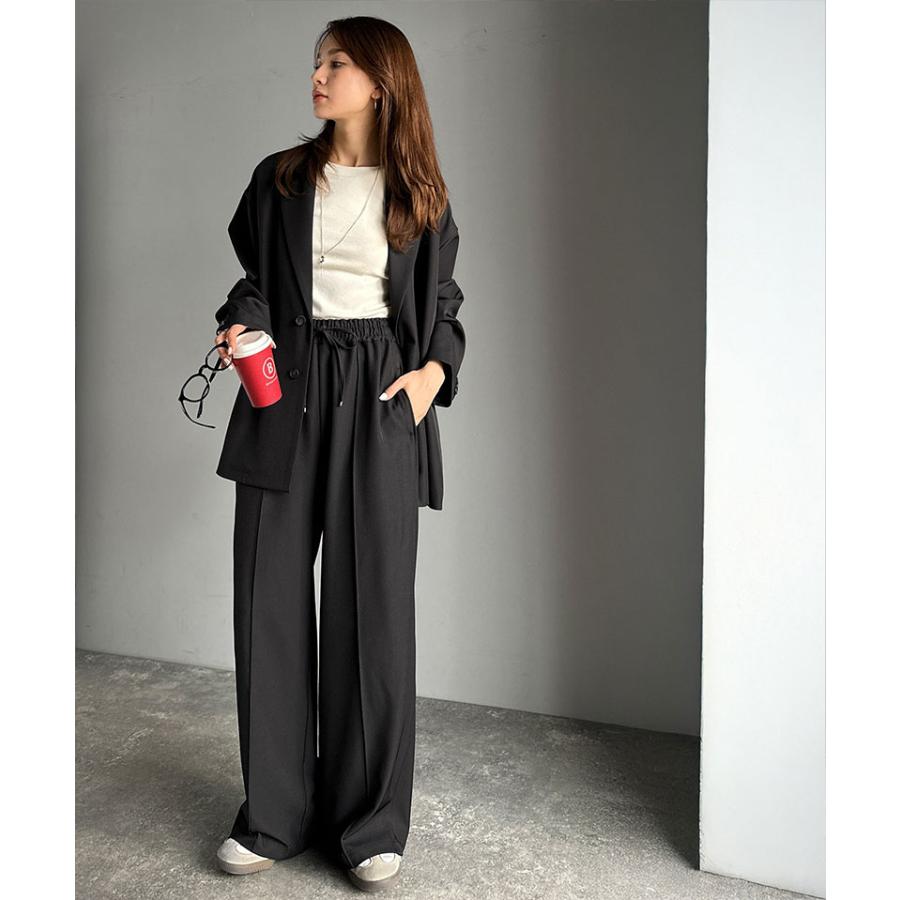 【 クラシカルエルフ classical elf 】 レディース ボトムス 秋 パンツ 快適 上品 センター パイピング イージーパンツ セットアップ可能 ウエスト ゴム | classicalelf | 04