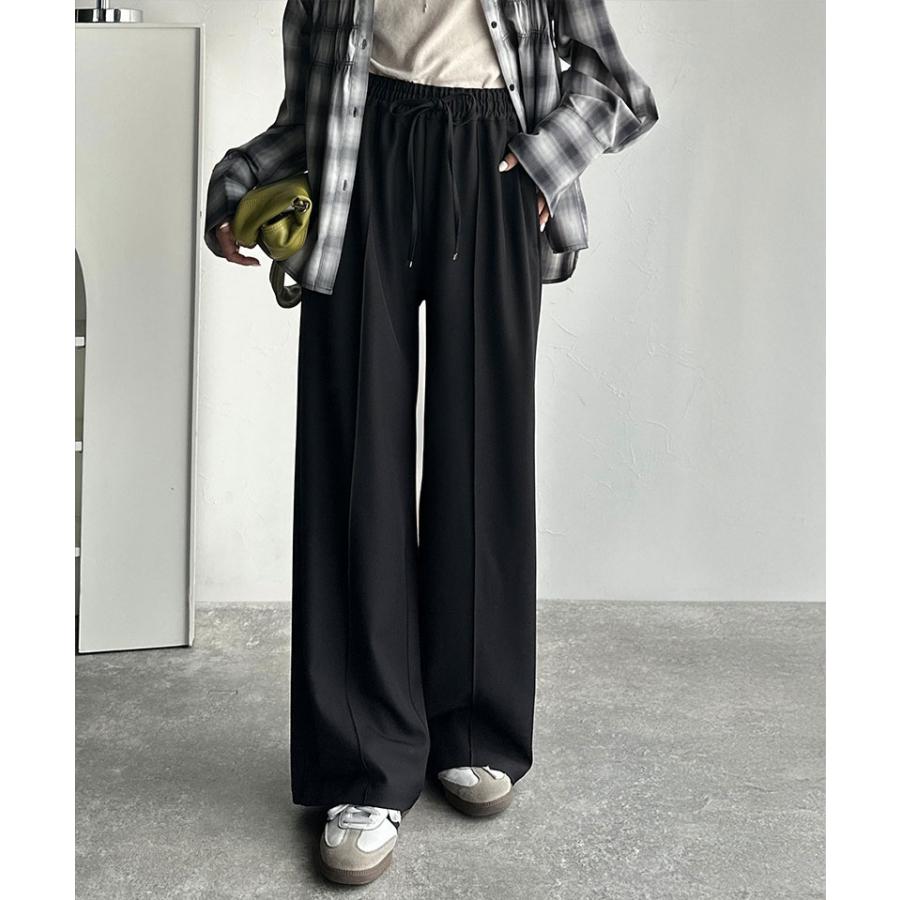 【 クラシカルエルフ classical elf 】 レディース ボトムス 秋 パンツ 快適 上品 センター パイピング イージーパンツ セットアップ可能 ウエスト ゴム | classicalelf | 05