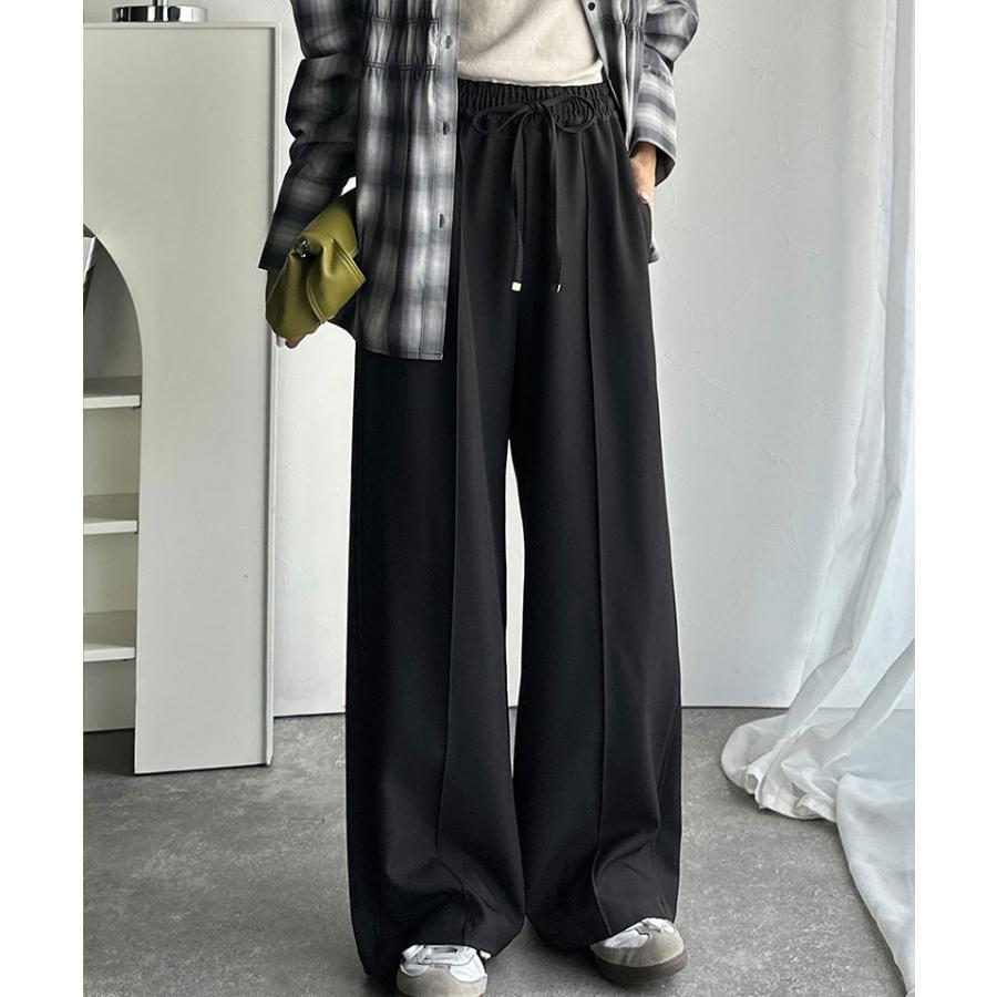 【 クラシカルエルフ classical elf 】 レディース ボトムス 秋 パンツ 快適 上品 センター パイピング イージーパンツ セットアップ可能 ウエスト ゴム | classicalelf | 06