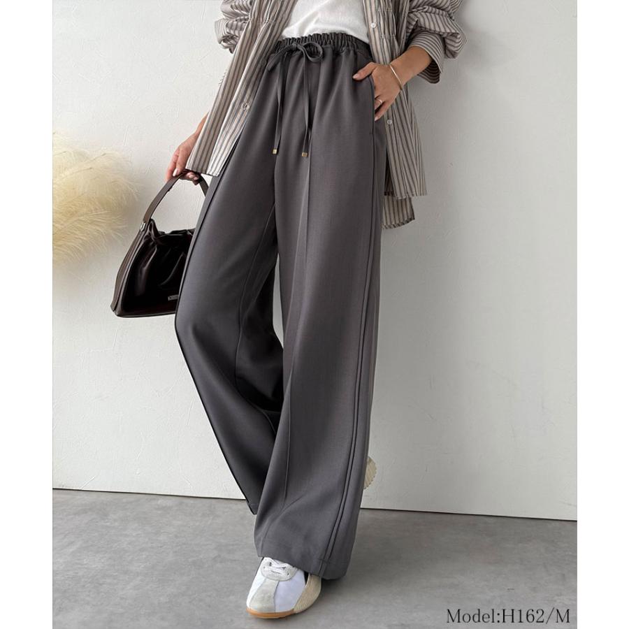 【 クラシカルエルフ classical elf 】 レディース ボトムス 秋 パンツ 快適 上品 センター パイピング イージーパンツ セットアップ可能 ウエスト ゴム | classicalelf | 07