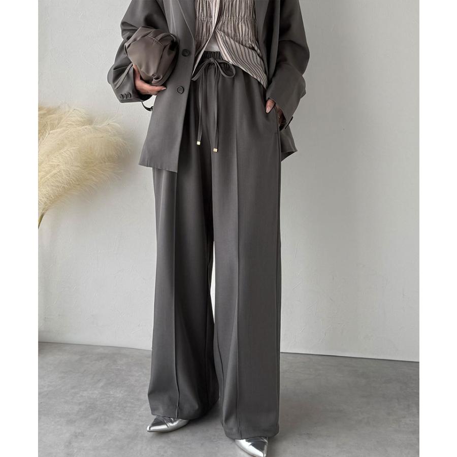 【 クラシカルエルフ classical elf 】 レディース ボトムス 秋 パンツ 快適 上品 センター パイピング イージーパンツ セットアップ可能 ウエスト ゴム | classicalelf | 08