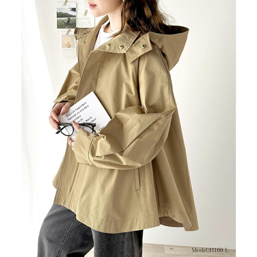 アウター ジャケット レディース スタンド カラー マウンテンパーカー ビッグシルエット レイヤードコーデ アウトドア 旅行 デイリー 羽織り | classicalelf | 13