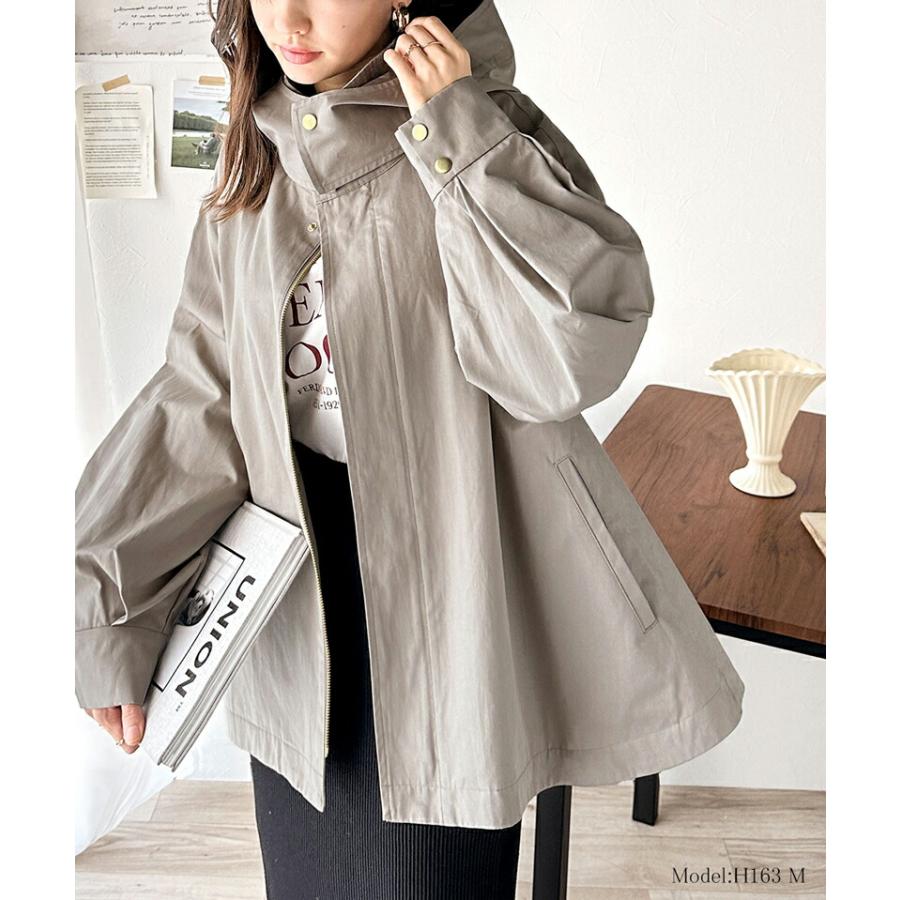 アウター ジャケット レディース スタンド カラー マウンテンパーカー ビッグシルエット レイヤードコーデ アウトドア 旅行 デイリー 羽織り | classicalelf | 02