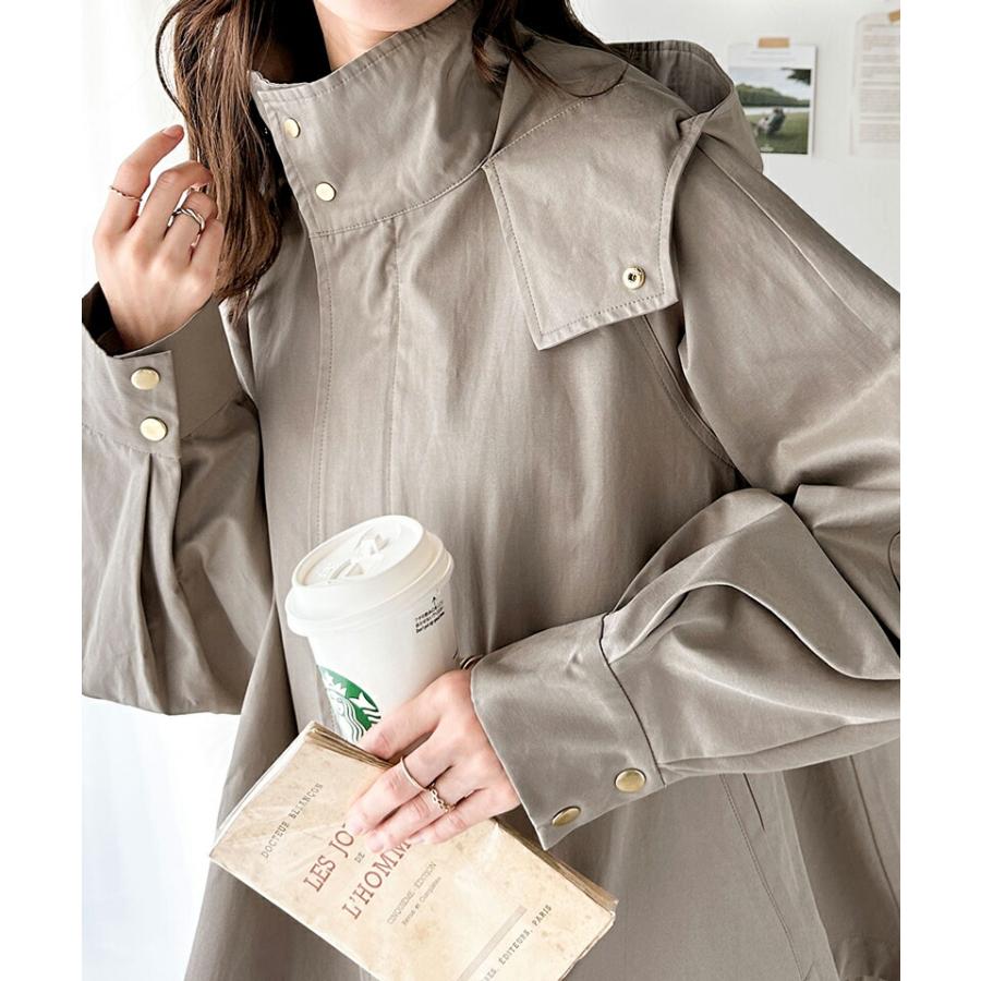 アウター ジャケット レディース スタンド カラー マウンテンパーカー ビッグシルエット レイヤードコーデ アウトドア 旅行 デイリー 羽織り | classicalelf | 05