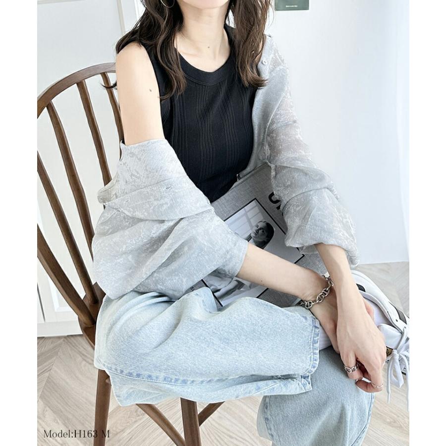 【sustaina+】トップス タンクトップ レディース オーガニックコットン 配色 リブ ランダム テレコ アソート アメリカンスリーブ タンクトップ | classicalelf | 12