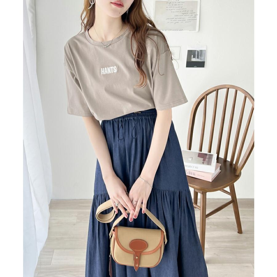 トップス Tシャツ レディース 接触 冷感 立体 刺繍 Tee プレーティング バイオ 加工 ゆるっと オーバーサイズ レイヤードコーデ デイリー | classicalelf | 10