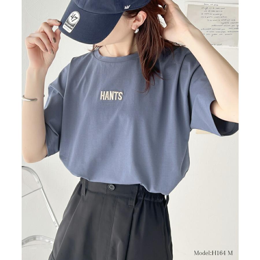 トップス Tシャツ レディース 接触 冷感 立体 刺繍 Tee プレーティング バイオ 加工 ゆるっと オーバーサイズ レイヤードコーデ デイリー | classicalelf | 13