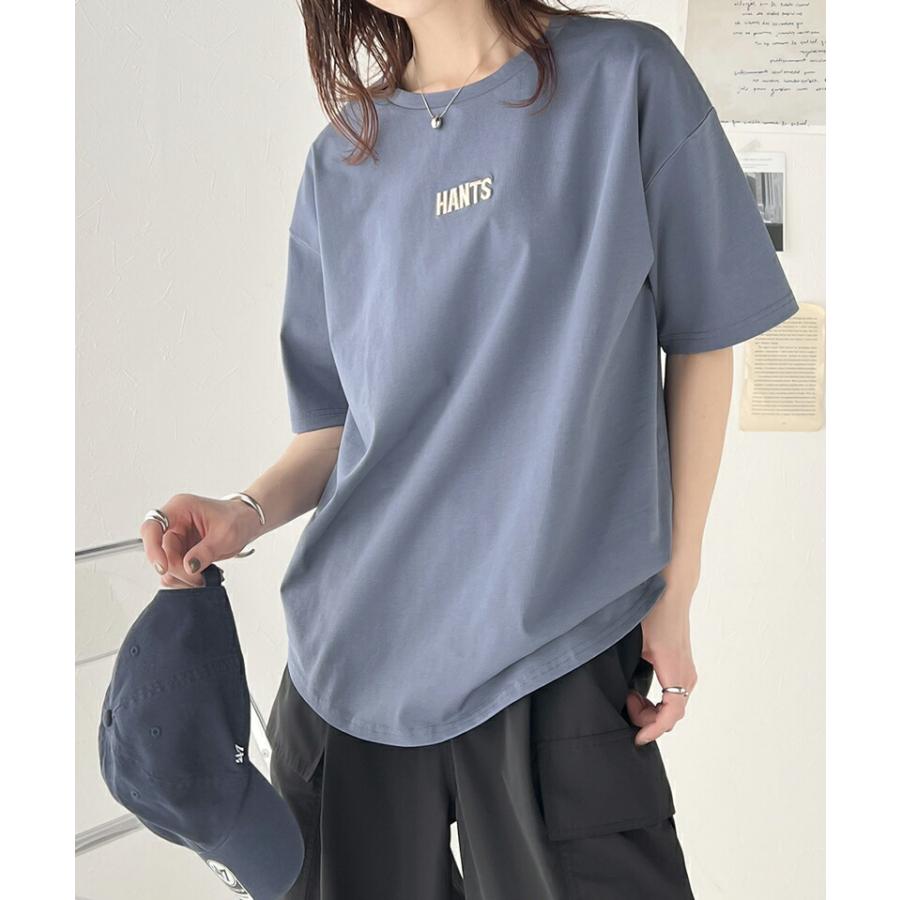 トップス Tシャツ レディース 接触 冷感 立体 刺繍 Tee プレーティング バイオ 加工 ゆるっと オーバーサイズ レイヤードコーデ デイリー | classicalelf | 15