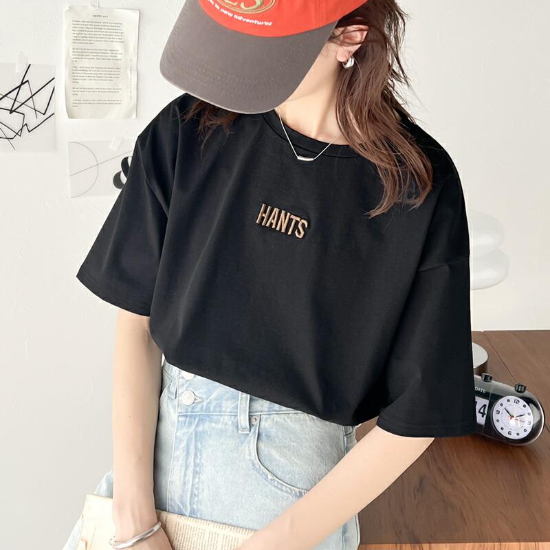 トップス Tシャツ レディース 接触 冷感 立体 刺繍 Tee プレーティング バイオ 加工 ゆるっと オーバーサイズ レイヤードコーデ デイリー | classicalelf | 18