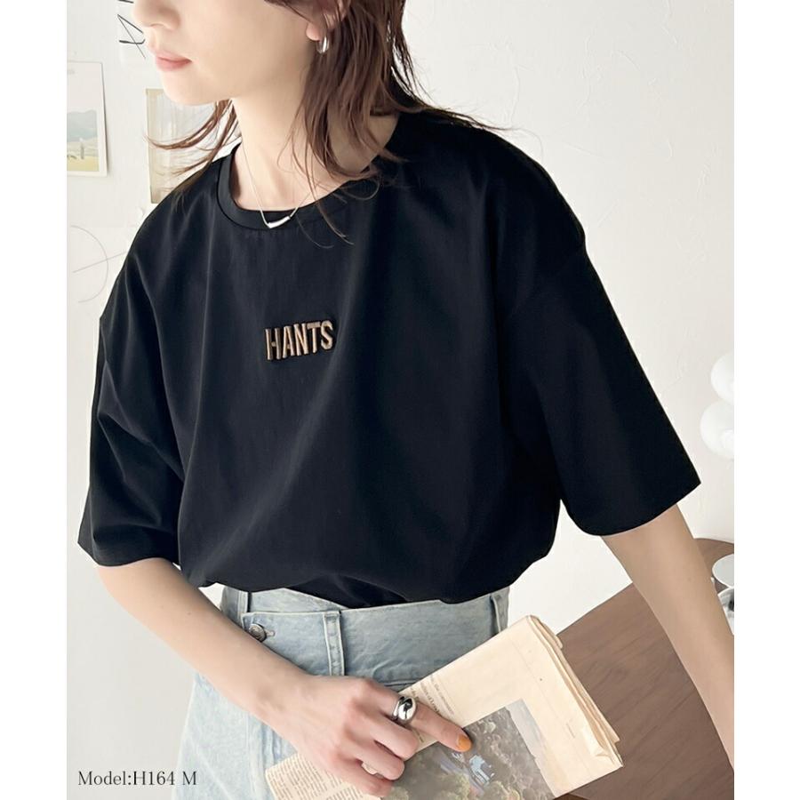 トップス Tシャツ レディース 接触 冷感 立体 刺繍 Tee プレーティング バイオ 加工 ゆるっと オーバーサイズ レイヤードコーデ デイリー | classicalelf | 05