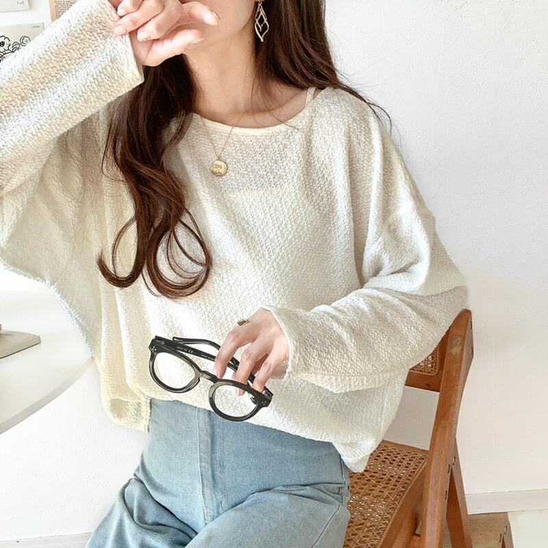 トップス Tシャツ レディース シャーリング 長袖 Tシャツ ドルマンスリーブ ボートネック デイリー 着回し ゆったり ビッグシルエット 華奢見え | classicalelf