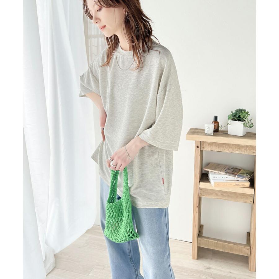 トップス Tシャツ レディース ダンボール ビッグ Tee 男女兼用 ユニセックス メンズ ドロップショルダー 二の腕カバー ゆったり オーバーシルエッ | classicalelf | 10