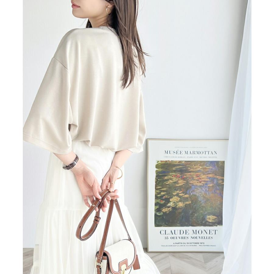 トップス Tシャツ レディース ダンボール ビッグ Tee 男女兼用 ユニセックス メンズ ドロップショルダー 二の腕カバー ゆったり オーバーシルエッ | classicalelf | 13