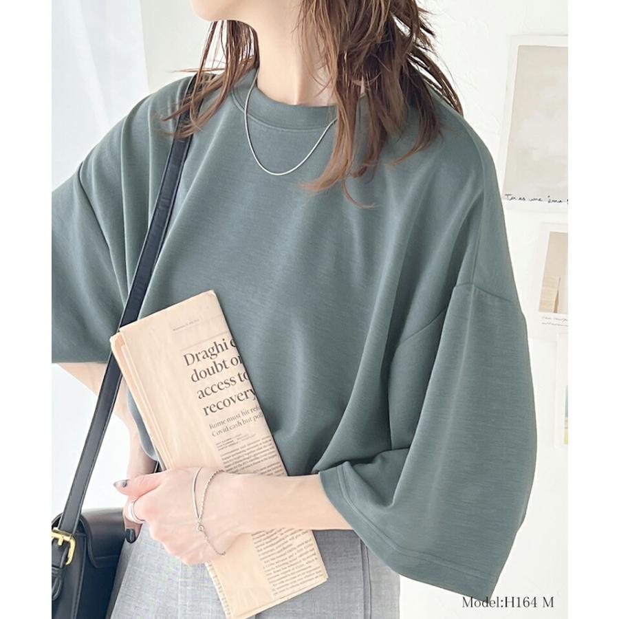 トップス Tシャツ レディース ダンボール ビッグ Tee 男女兼用 ユニセックス メンズ ドロップショルダー 二の腕カバー ゆったり オーバーシルエッ | classicalelf | 14