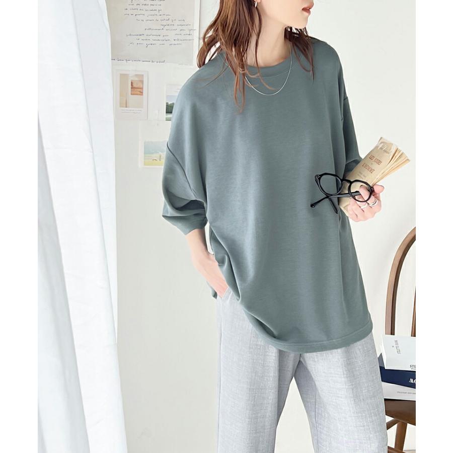 トップス Tシャツ レディース ダンボール ビッグ Tee 男女兼用 ユニセックス メンズ ドロップショルダー 二の腕カバー ゆったり オーバーシルエッ | classicalelf | 15