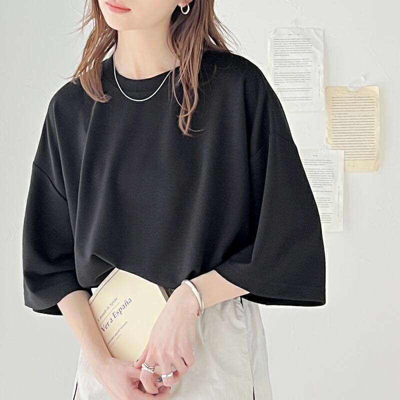 トップス Tシャツ レディース ダンボール ビッグ Tee 男女兼用 ユニセックス メンズ ドロップショルダー 二の腕カバー ゆったり オーバーシルエッ | classicalelf | 18