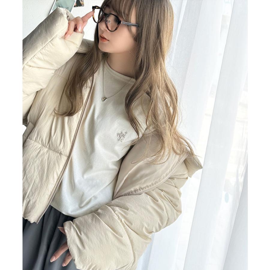 トップス Tシャツ レディース 長袖 ロンT 綿100% バイカラー ワンポイント 刺繍 ヴィンテージライク 配色 レイヤードコーデ メンズ ユニセックス | classicalelf | 04