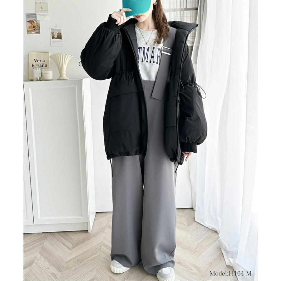 アウター ジャケット レディース スタンド ドロスト 袖 ボリューム 中綿 ブルゾン コート パディングコート 男女兼用 ユニセックス メンズ | classicalelf | 10