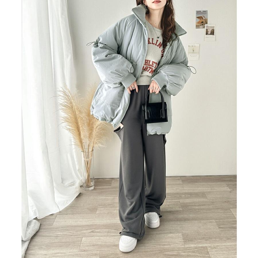 アウター ジャケット レディース スタンド ドロスト 袖 ボリューム 中綿 ブルゾン コート パディングコート 男女兼用 ユニセックス メンズ | classicalelf | 15