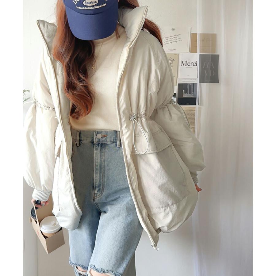 アウター ジャケット レディース スタンド ドロスト 袖 ボリューム 中綿 ブルゾン コート パディングコート 男女兼用 ユニセックス メンズ | classicalelf | 03