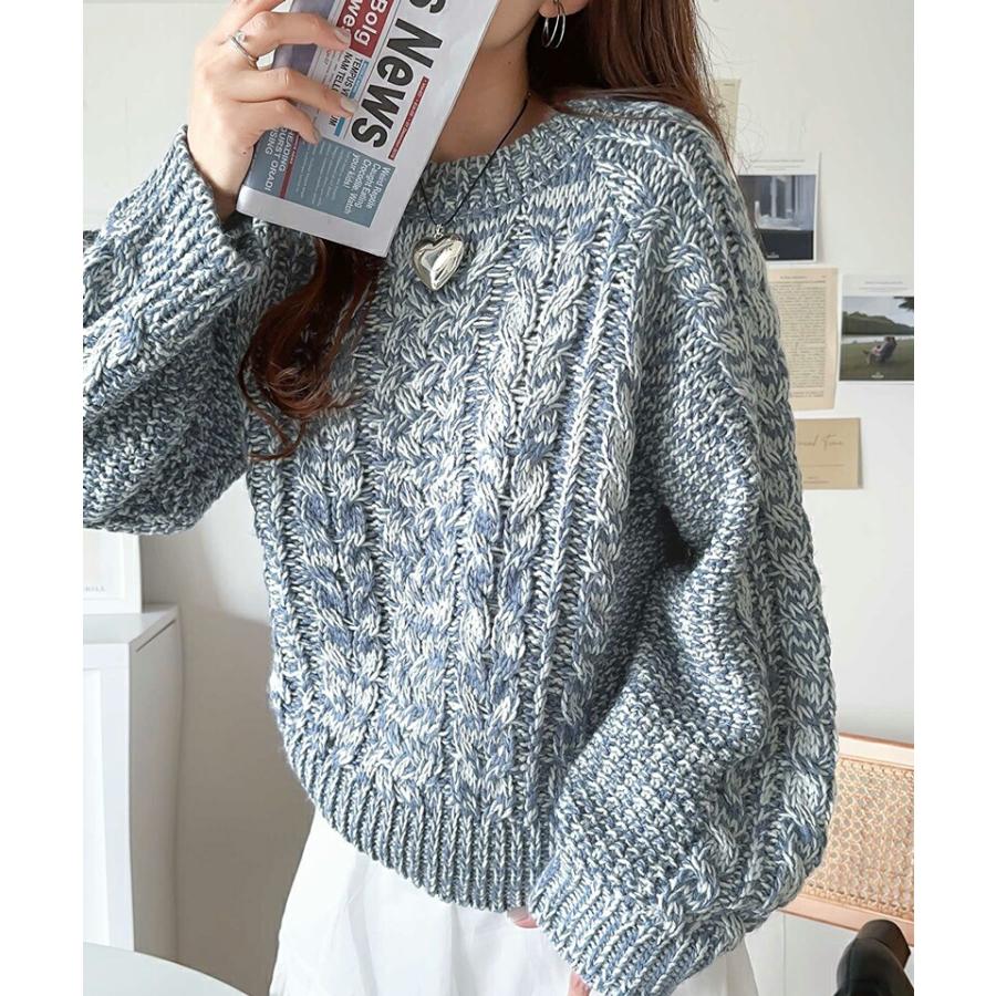 classicalelf トップス ニット レディース ざっくり 手編み 風