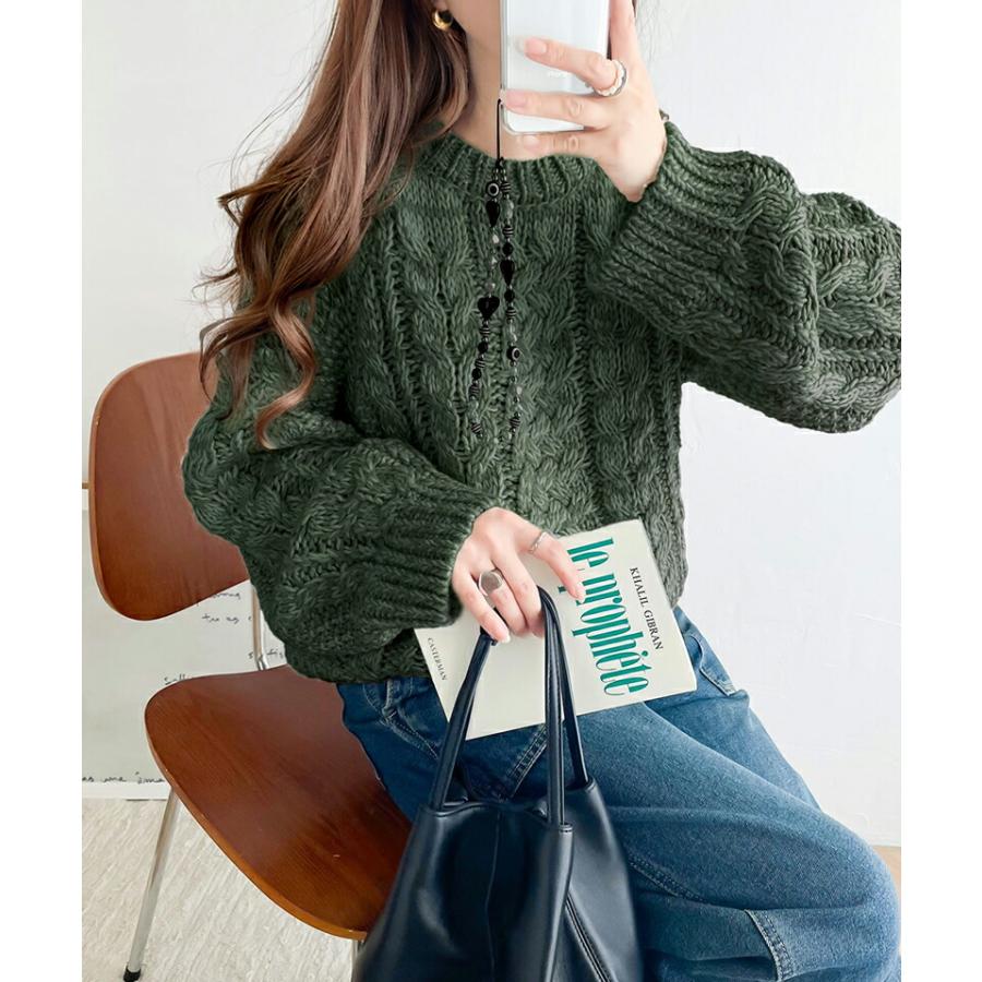 classicalelf トップス ニット レディース ざっくり 手編み 風