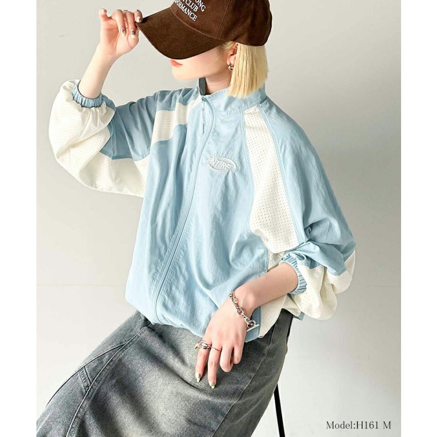 アウター ジャケット レディース ワンポイント ロゴ 入り ラグラン 配色 メッシュ ジップ ブルゾン アウトドア 羽織り スポーツ 旅行 | classicalelf | 13