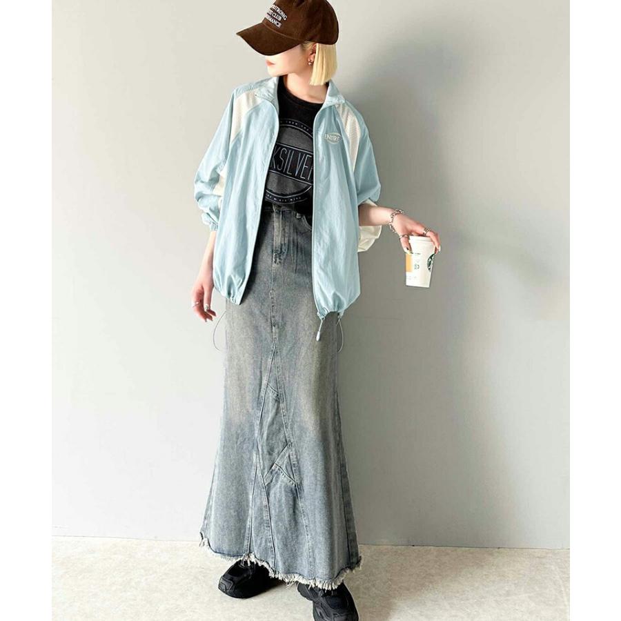 アウター ジャケット レディース ワンポイント ロゴ 入り ラグラン 配色 メッシュ ジップ ブルゾン アウトドア 羽織り スポーツ 旅行 | classicalelf | 15