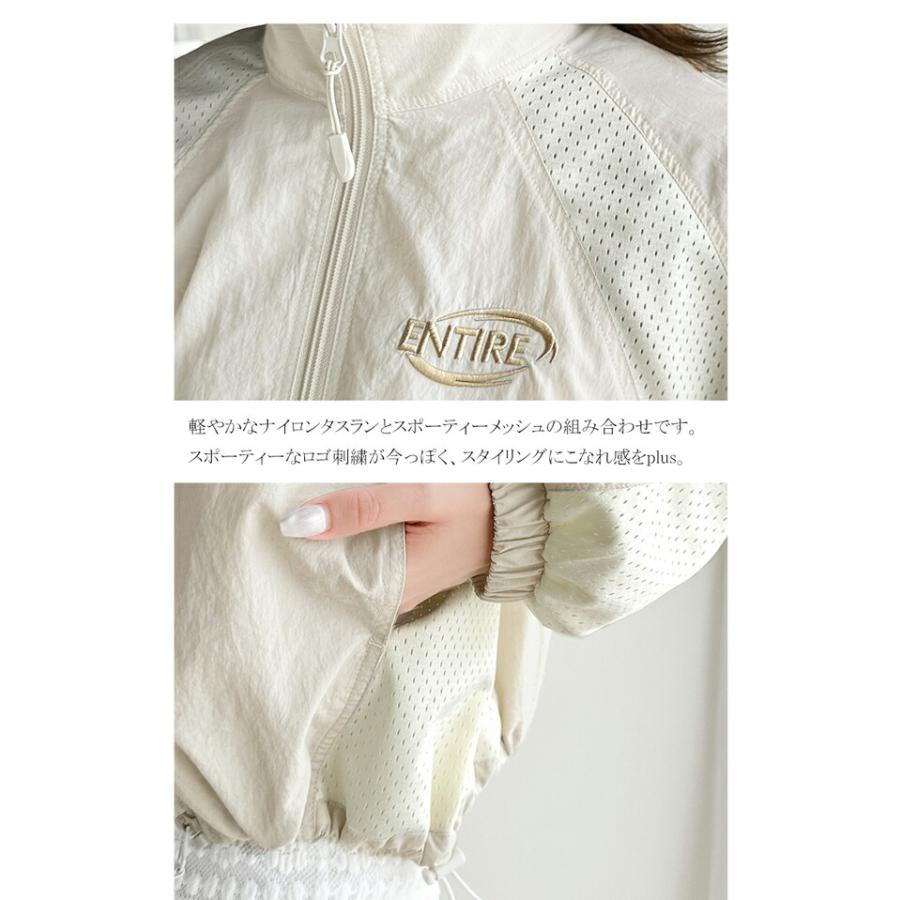 アウター ジャケット レディース ワンポイント ロゴ 入り ラグラン 配色 メッシュ ジップ ブルゾン アウトドア 羽織り スポーツ 旅行 | classicalelf | 16