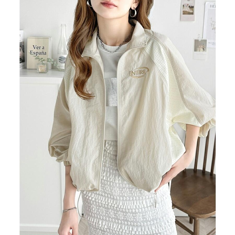 アウター ジャケット レディース ワンポイント ロゴ 入り ラグラン 配色 メッシュ ジップ ブルゾン アウトドア 羽織り スポーツ 旅行 | classicalelf | 07