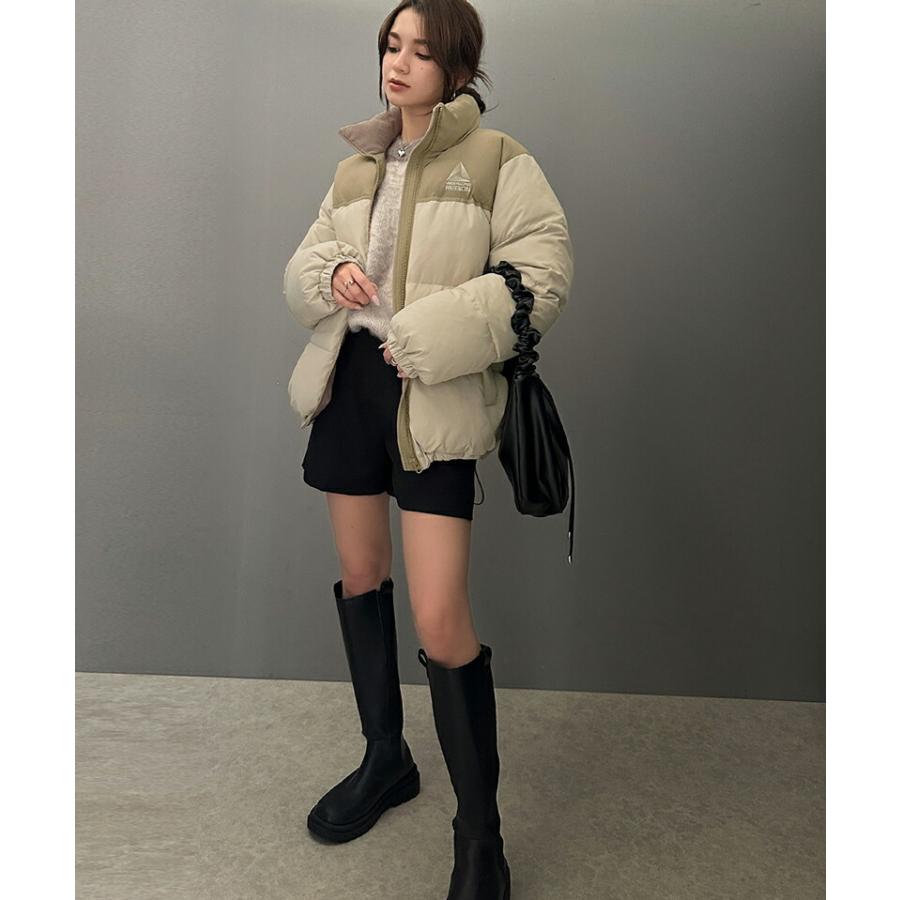 《java ジャバコラボ》 アウター ジャケット レディース 軽くて 暖かい 中綿 ロゴ 刺繍 フェイク ダウンジャケット 男女兼用 ユニセックス メンズ | classicalelf | 11