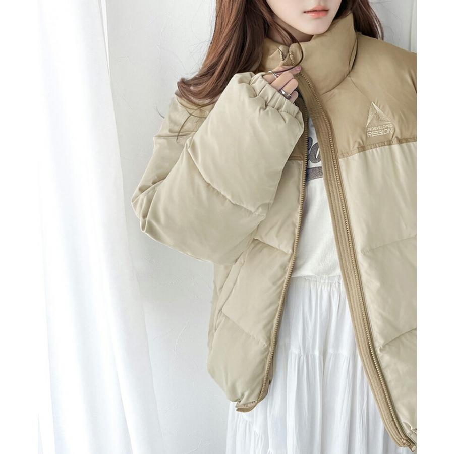 《java ジャバコラボ》 アウター ジャケット レディース 軽くて 暖かい 中綿 ロゴ 刺繍 フェイク ダウンジャケット 男女兼用 ユニセックス メンズ | classicalelf | 14