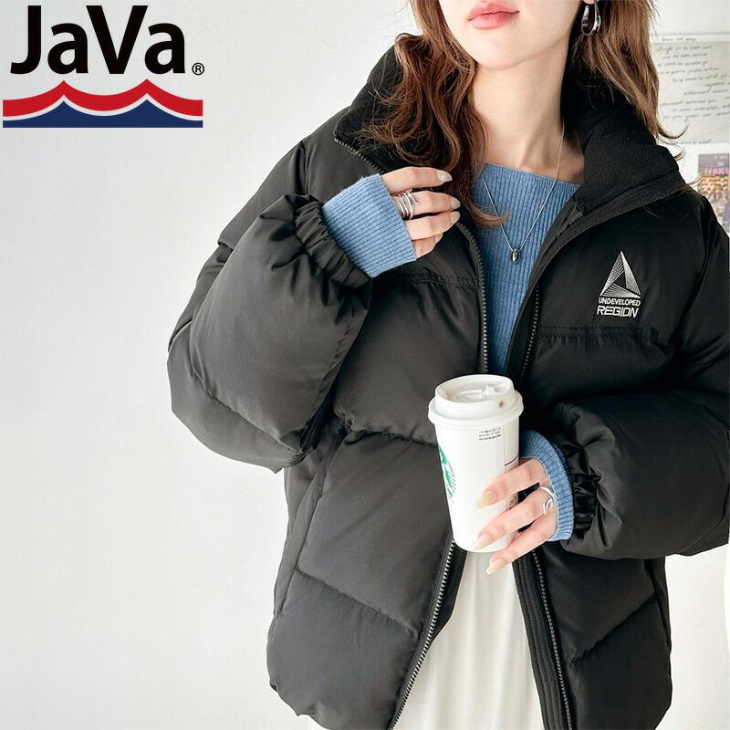 《java ジャバコラボ》 アウター ジャケット レディース 軽くて 暖かい 中綿 ロゴ 刺繍 フェイク ダウンジャケット 男女兼用 ユニセックス メンズ | classicalelf | 18