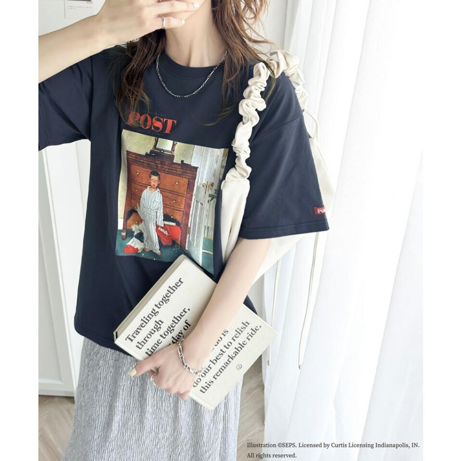 トップス tシャツ レディース カットソー オーバーサイズ 半袖 サタデーイブニングポスト Truth about Santa or Discover Noman Rockwell | classicalelf | 04