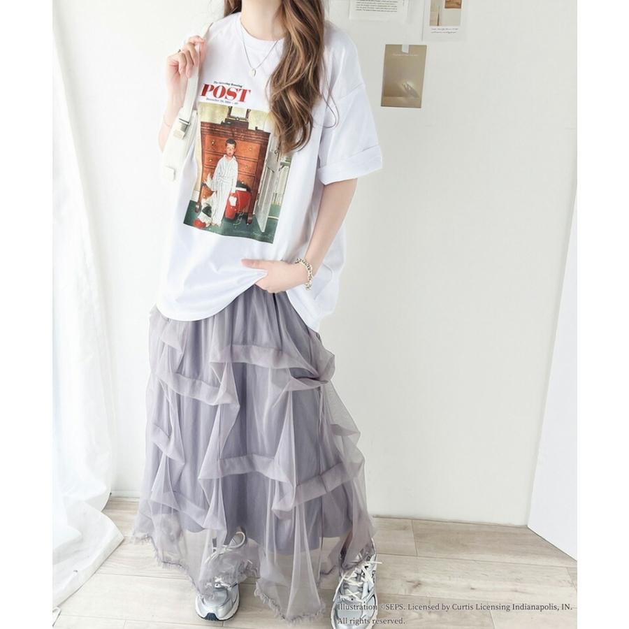 トップス tシャツ レディース カットソー オーバーサイズ 半袖 サタデーイブニングポスト Truth about Santa or Discover Noman Rockwell | classicalelf | 06