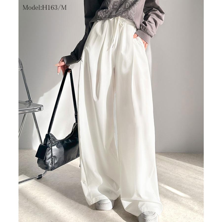 ボトムス パンツ レディース イージーパンツ ストレッチ素材 スタイリッシュ 楽ちん アクティブ ウエストゴム仕様 カジュアル 綺麗め ラクラク | classicalelf | 02