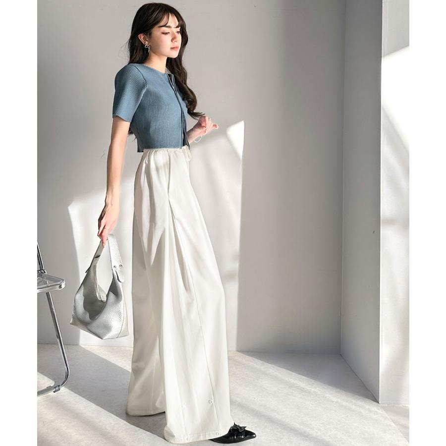 ボトムス パンツ レディース イージーパンツ ストレッチ素材 スタイリッシュ 楽ちん アクティブ ウエストゴム仕様 カジュアル 綺麗め ラクラク | classicalelf | 05