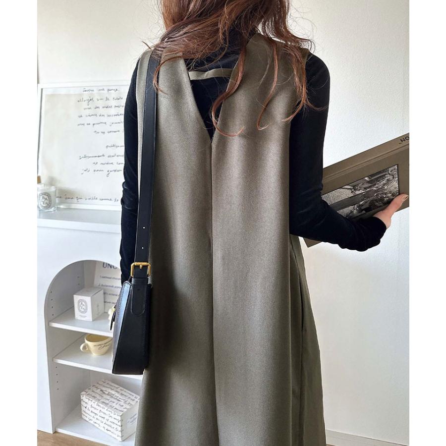 黒　ベスト(ジレ)レイヤードトップス classicalelf トップス ベスト レディース 華奢魅え シルエット