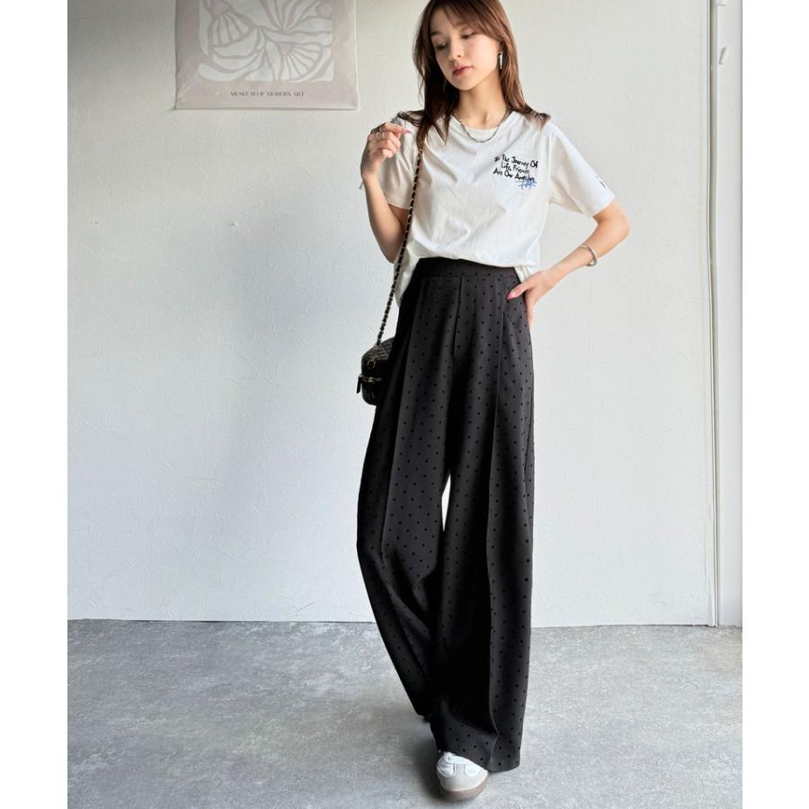 【sustaina+】 tシャツ レディース 半袖 半袖 クルーネック らくがき 刺繍 オーガニックコットン 綿100％ シルケット風 デザイン刺繍 天竺素材 | classicalelf | 03